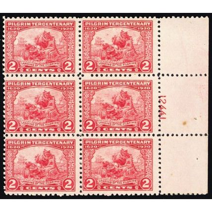 549, Mint NH 2¢ Right Side Plate Block of Six Stamps CV $135 ** Stuart Katz