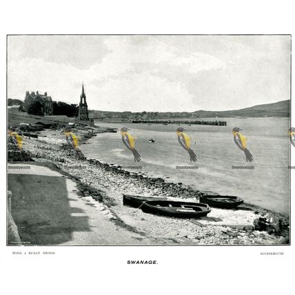 Swanage, Dorset, England, Beales 1890s, MODERN REPRODUCTION