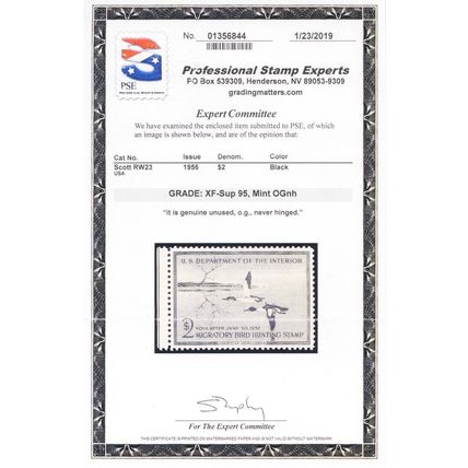 RW23, Mint NH XF/Superb $2 Duck - PSE Graded 95 - * Stuart Katz