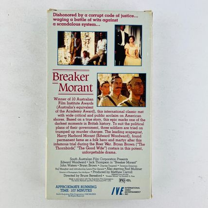 Breaker Morant VHS Video Tape Edward Woodward, Jack Thompson