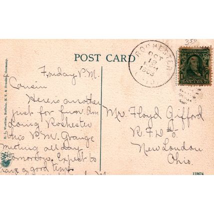 ZAYIX Great Lakes Steamer River Scene, Cleveland, Ohio Divided Back 119675