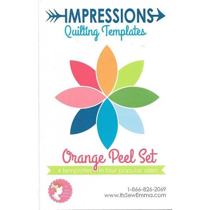 It’s Sew Emma ISE-719 Impressions Quilting Templates Orange Peel Set ©2016