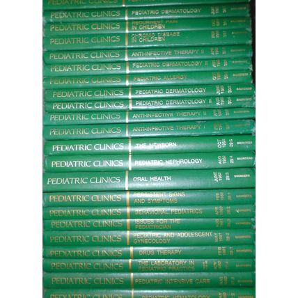 Pediatric Clinics of North America - 41 Hardcover books lot. 1979-1996