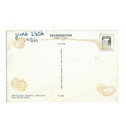 Inter-City 125, B. R. Postcard.