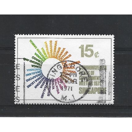 Singapore.SG146 15c Country Names forming Circle.Fine Used.Jun25