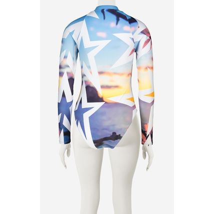 PERFECT MOMENT Ibiza 1/2 Zip Spring Suit Stars Print Long Sleeve ECO Swimsuit