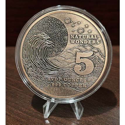 5 Oz Collectible Copper “Natural Wonders Niagara Falls“ Colorized (In Capsule)