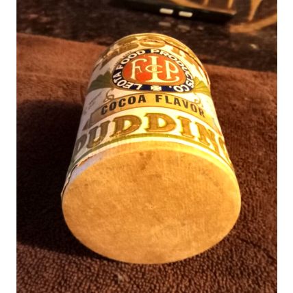 Old Empty Cardboard Container Leota Coco Flavor Pudding 4 3/8" Tall 1930/40's