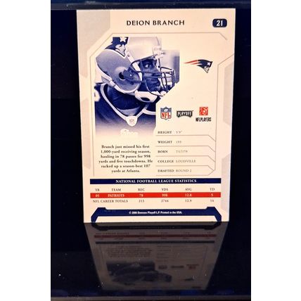 DEION BRANCH 2006 DONRUSS PLAYOFF FOOTBALL CARD #21