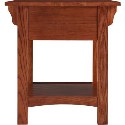Leick Home 8222-SC Mission Impeccable End Table with Locking Secret Compartment,