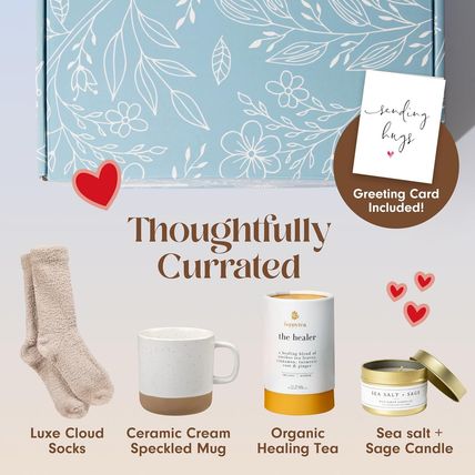 Unboxme Get Well Gift Box - USDA Organic Get Well Soon Self Care Package for Wom