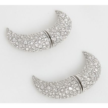 SWAROVSKI Luna Rhodium Plated Stud Earrings - NEW in Box (RARE & COLLECTABLE)