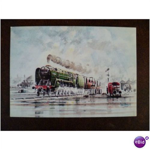 Last steam loco Swindon Evening Star 1985 SWPR28 Postcard FDI Train 34p stamp