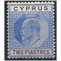 Cyprus 1903 SG53 2pi Blue & Purple Mounted Mint ..