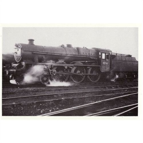 Railway Postcard LMS Jubilee 45740 Munster SHREWSBURY SHED 1950 4-6-0 Loco MPD