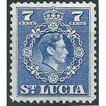 St Lucia 1949 SG152 7c Ultramarine Mounted Mint .. ..