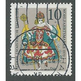 BERLIN -1970 10pf +5 'HUMANITARIAN RELEIF FUNDS' FINE USED (EBID44-752)