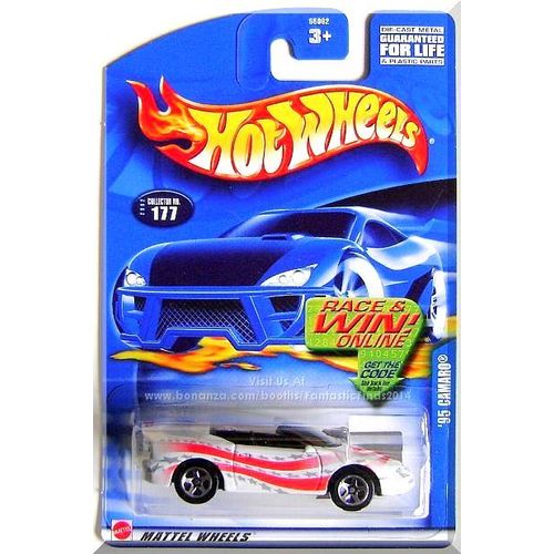 Hot Wheels - '95 Camaro: Collector #177 (2002) *White Edition / Race & Win Card*