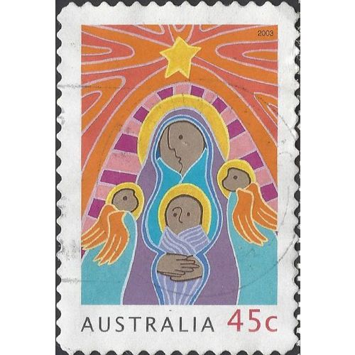 AUSTRALIA, CHRISTMAS, Madonna and Child s/a, orange 2003, 45c, #2