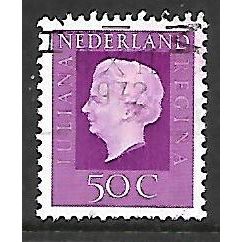 NETHERLANDS 1969 QUEEN JULIANA 50c PURPLE SG 1073A FINE USED