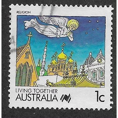 AUS 1988 1c 'LIVING TOGETHER -RELIGION' FINE USED (EBID67-118)