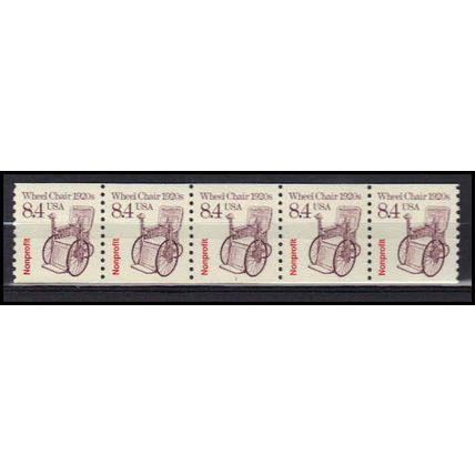 2256 8.4c Wheel Chair Very Fine MNH Dry Gum PNC 1/5 X3022
