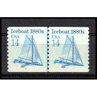 2134 14c Iceboat Very Fine MNH Dry Gum CNP Left 4 PA0784