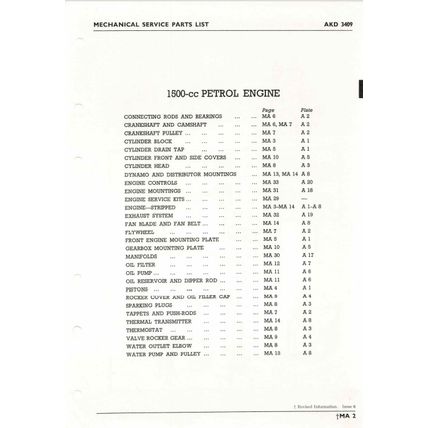 BMC Half Ton Commercial Vehicles Parts List Catalogue AKD3409 1967 PDF