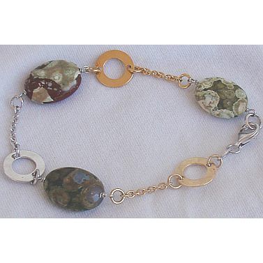 Marble silver bracelet