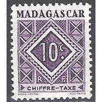 Madagascar 1947 Michel Taxe 31 Neuf ** Cote (2005) 0.50 € Chiffre au milieu