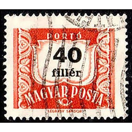 Hungary 1958 Postage Due 40f Used Stamp ..