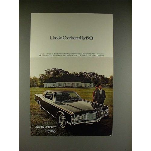 1969 Lincoln Continental Car Ad - NICE!