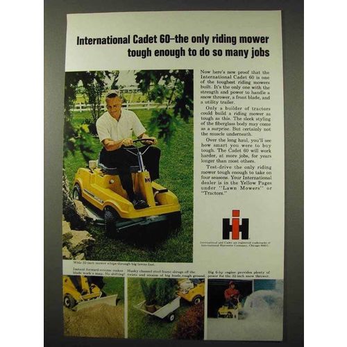 1969 International Harvester Cadet 60 Riding Mower Ad