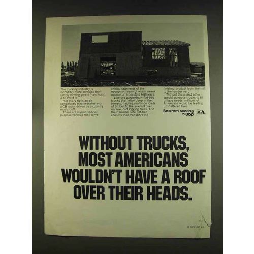 1976 ATA and UOP Bostrom Seating Ad - Roof Over Heads