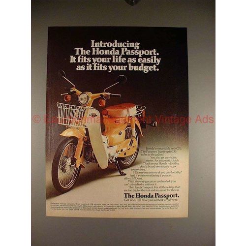 1980 Honda Passport Motorcyle Ad - Fits Your Budget!!