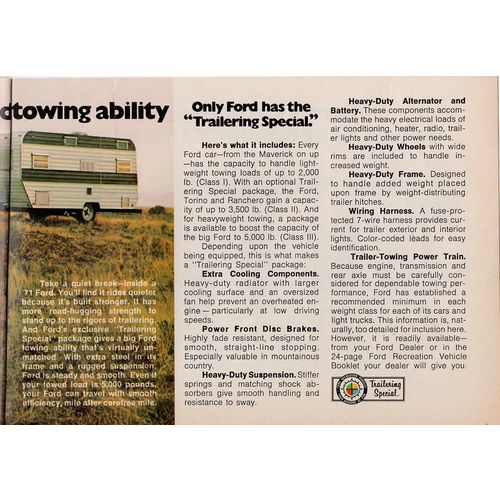 Ford vintage Full Page Print Ad April 1971