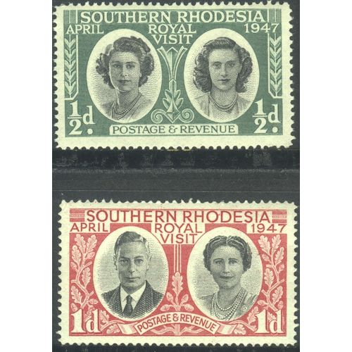 Southern Rhodesia 1947 - SG62-63 - Royal Visit Set - MNH