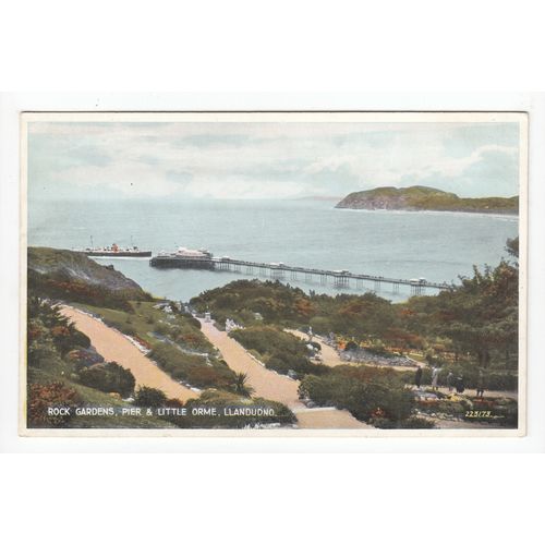 Rock Gardens Pier and Little Orme Llandudno Postcard 223173