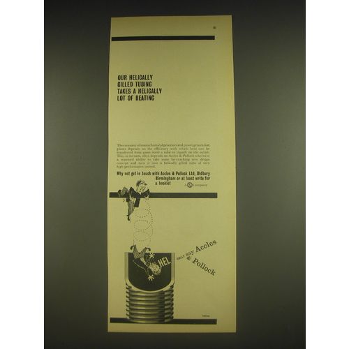 1963 TI Accles & Pollock Ad - Our Helically gilled tubing takes a helically lot