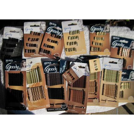 Goody Colour Collection Bobby Slide Hair Pins Bobbies Brunette Blonde Black Mini