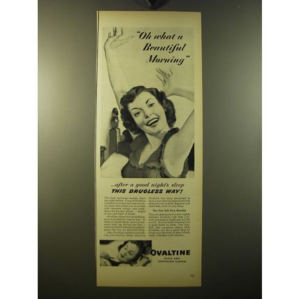 1950 Ovaltine Drink Ad - Oh what a beautiful morning