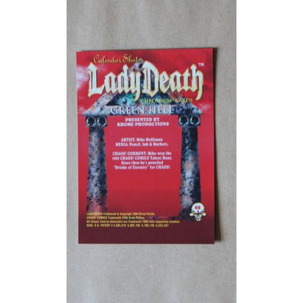 Lady Death All-Chromium Base trading Card # 62 (C) 1994 Chaos Krome comics