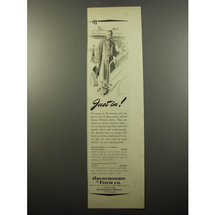 1950 Abercrombie & Fitch Ulsters Advertisement - Just in!
