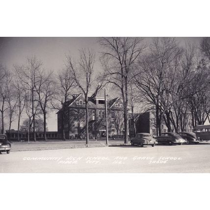 Piper City Community High School Illinois Real Photo Postcard