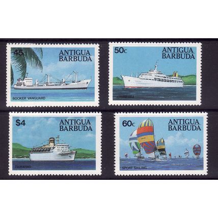 ANTIGUA & BARBUDA 1984 SHIPS SG 830 / 833 SET 4 VALS U/M MINT#3