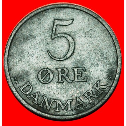 MONOGRAM (1950-1964): DENMARK ★ 5 ORE 1954! FREDERICK IX★LOW START★NO RESERVE