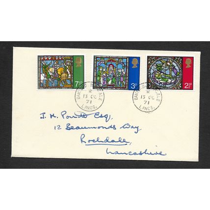 GREAT BRITAIN 1971 13th OCT CHRISTMAS SG 894 / 896 3V PLAIN FIRST DAY COVER#5