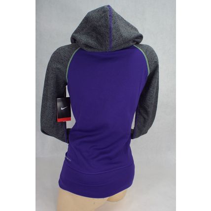New Womens NIKE XS Therma Fit Green Purple Gray Hoody Jacket $55 665890-547