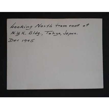 1945 WW ll US Airman Original Postwar 2"x3" Inch North NYK Building Tokyo Japan