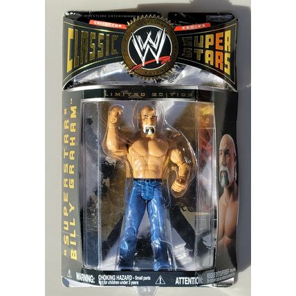 wwe wwf ljn classic superstars Toys 'R' US exclusive blue billy graham figure
